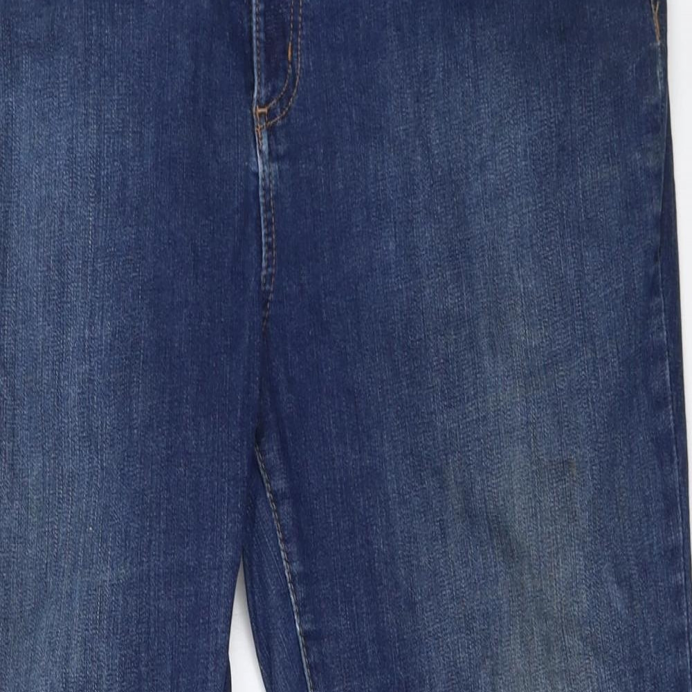 Per Una Womens Blue  Denim Straight Jeans Size 16 L26 in