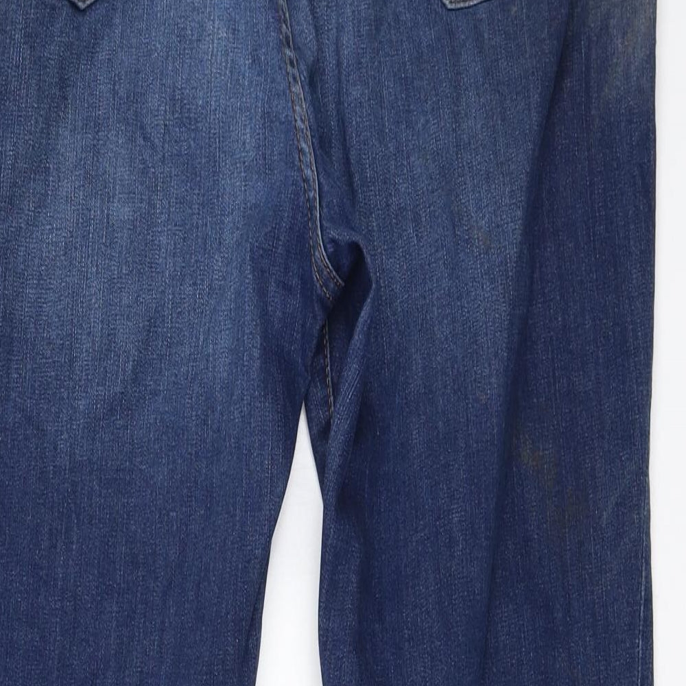 Per Una Womens Blue  Denim Straight Jeans Size 16 L26 in