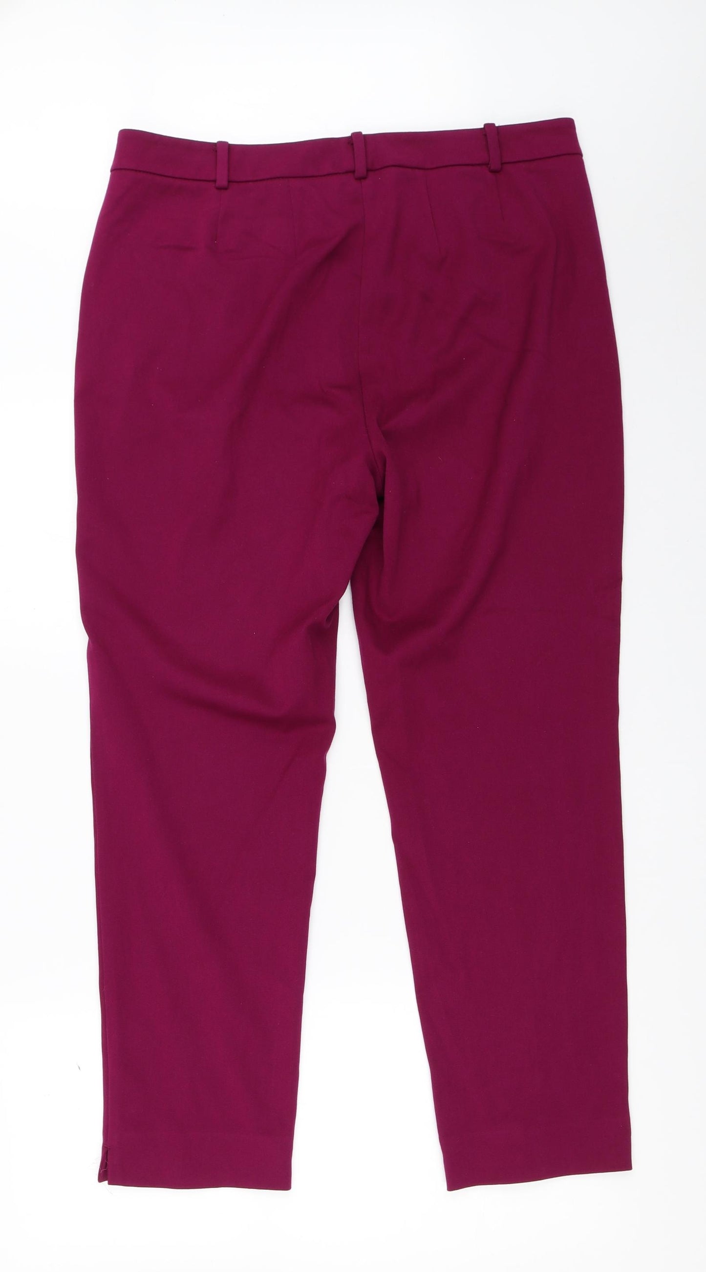 Marks and Spencer Womens Purple   Capri Trousers Size 14 L27 in