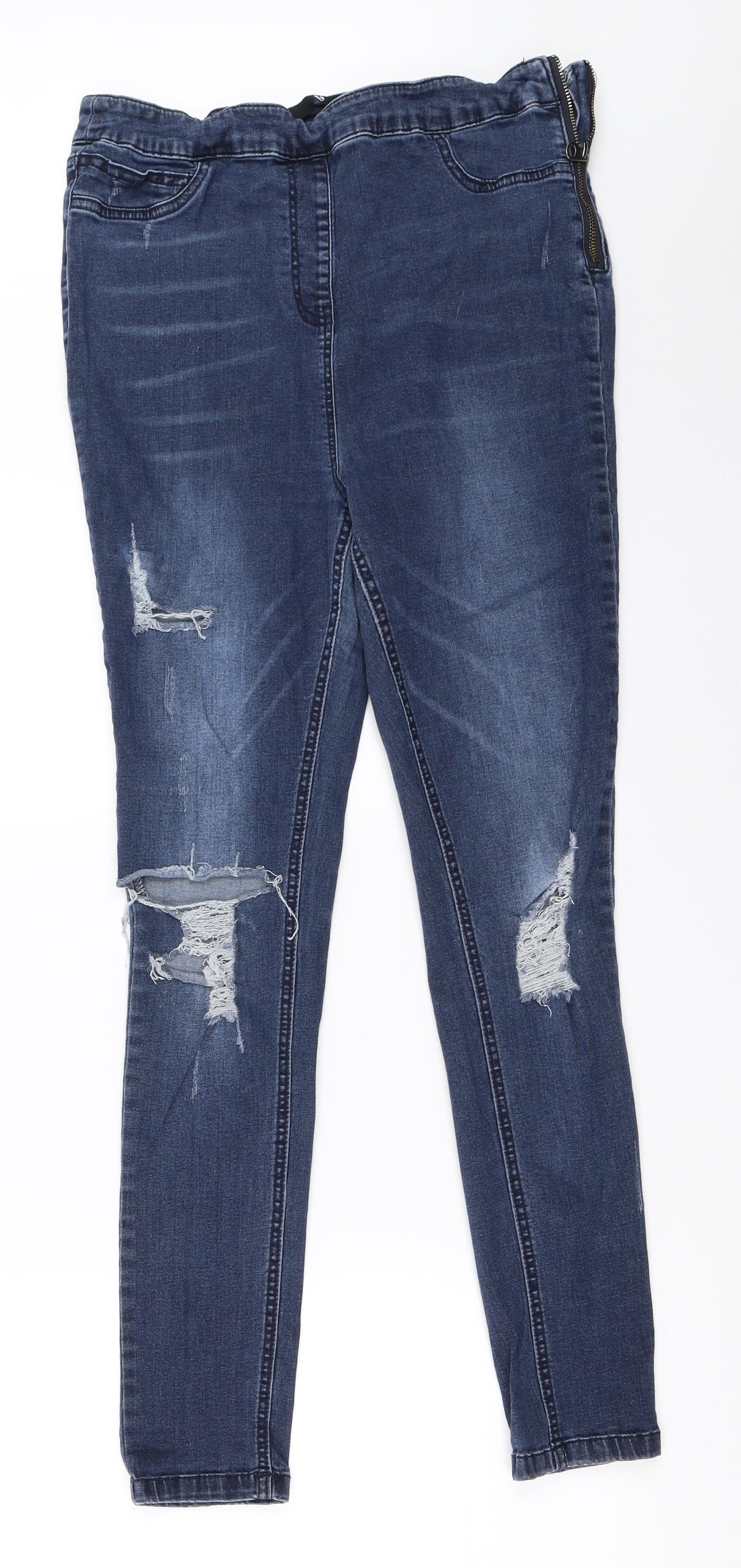 Very Womens Blue  Denim Skinny Jeans Size 16 L27 in