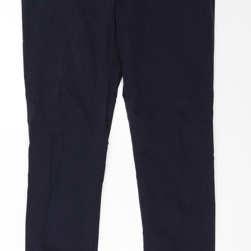 Marks and Spencer Womens Blue   Chino Trousers Size 29 in L31 in