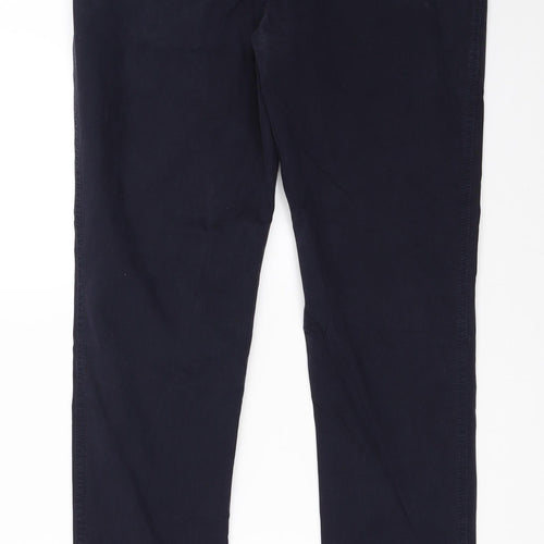 Marks and Spencer Womens Blue   Chino Trousers Size 29 in L31 in