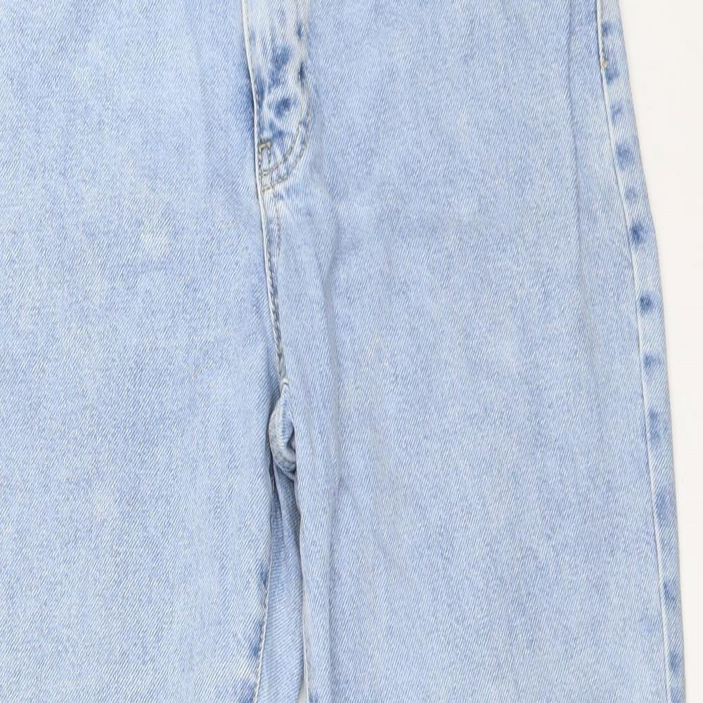 Boohoo Womens Blue  Denim Straight Jeans Size 12 L26 in