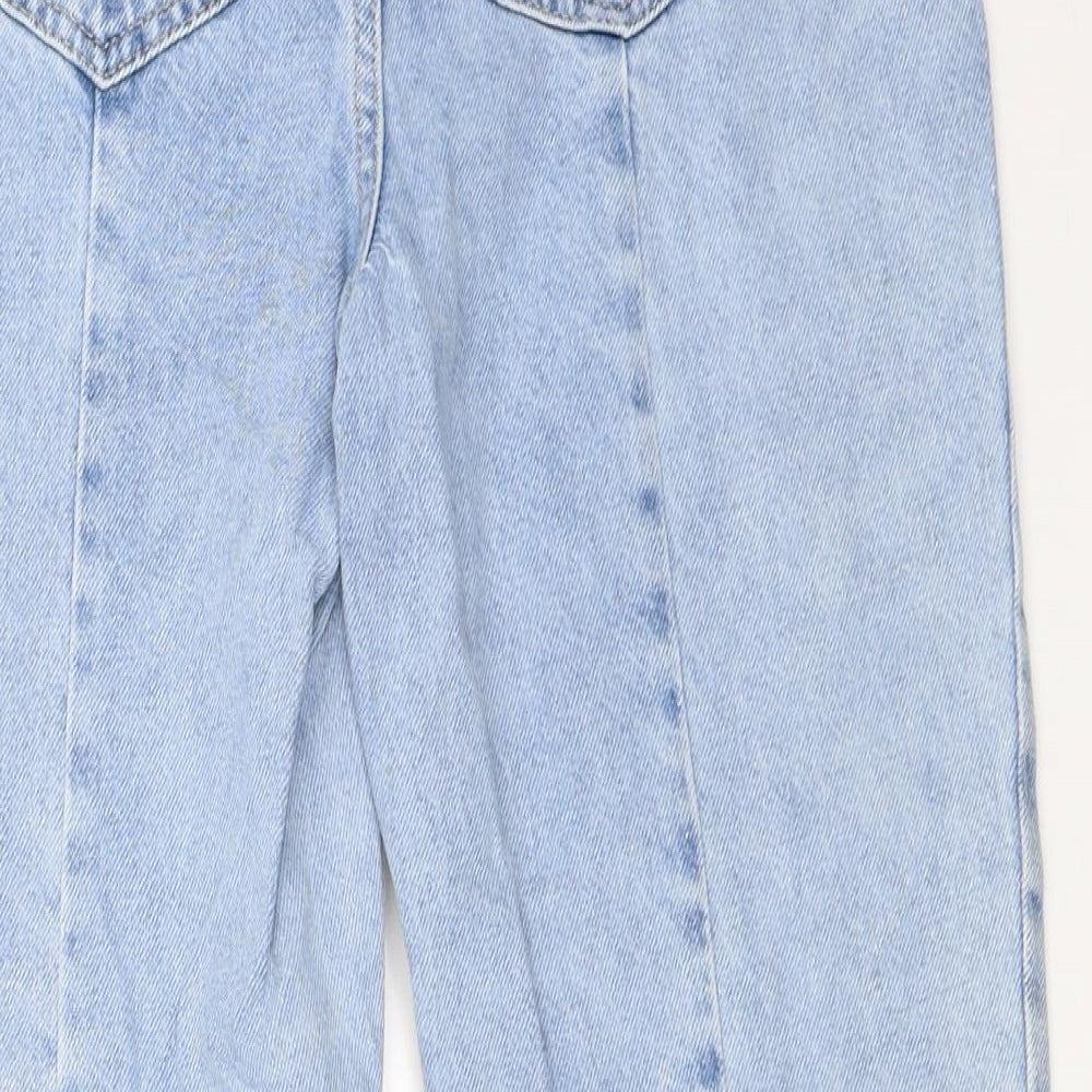 Boohoo Womens Blue  Denim Straight Jeans Size 12 L26 in