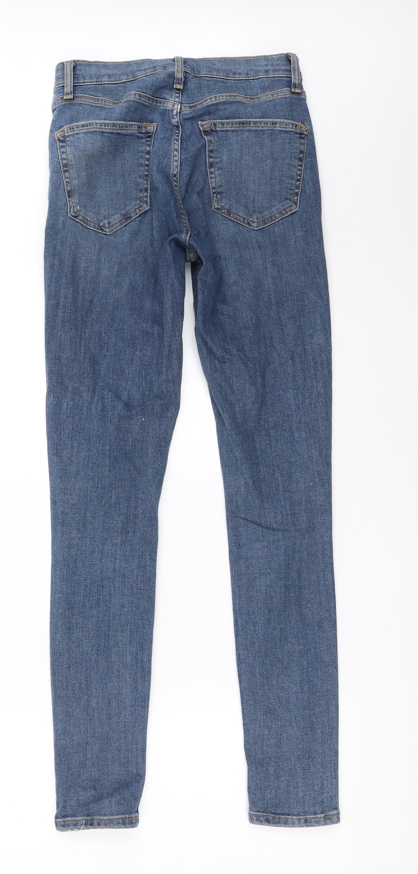 Topshop Womens Blue  Denim Skinny Jeans Size 28 in L34 in - Jamie Jeans