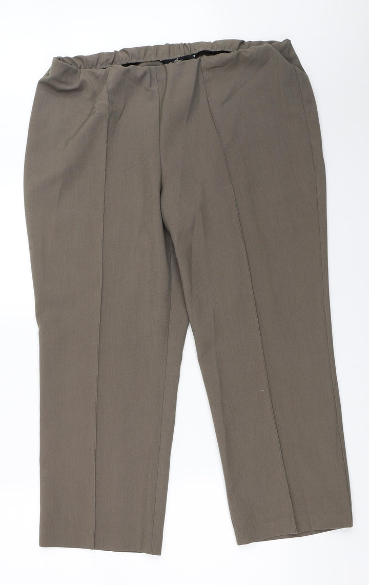 BM Womens Brown Capri Trousers Size 18 L25 in