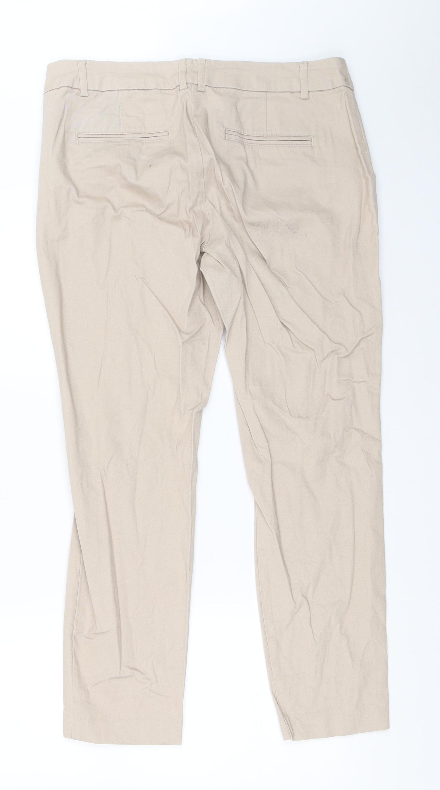 Wallis Womens Beige   Capri Trousers Size 12 L26 in