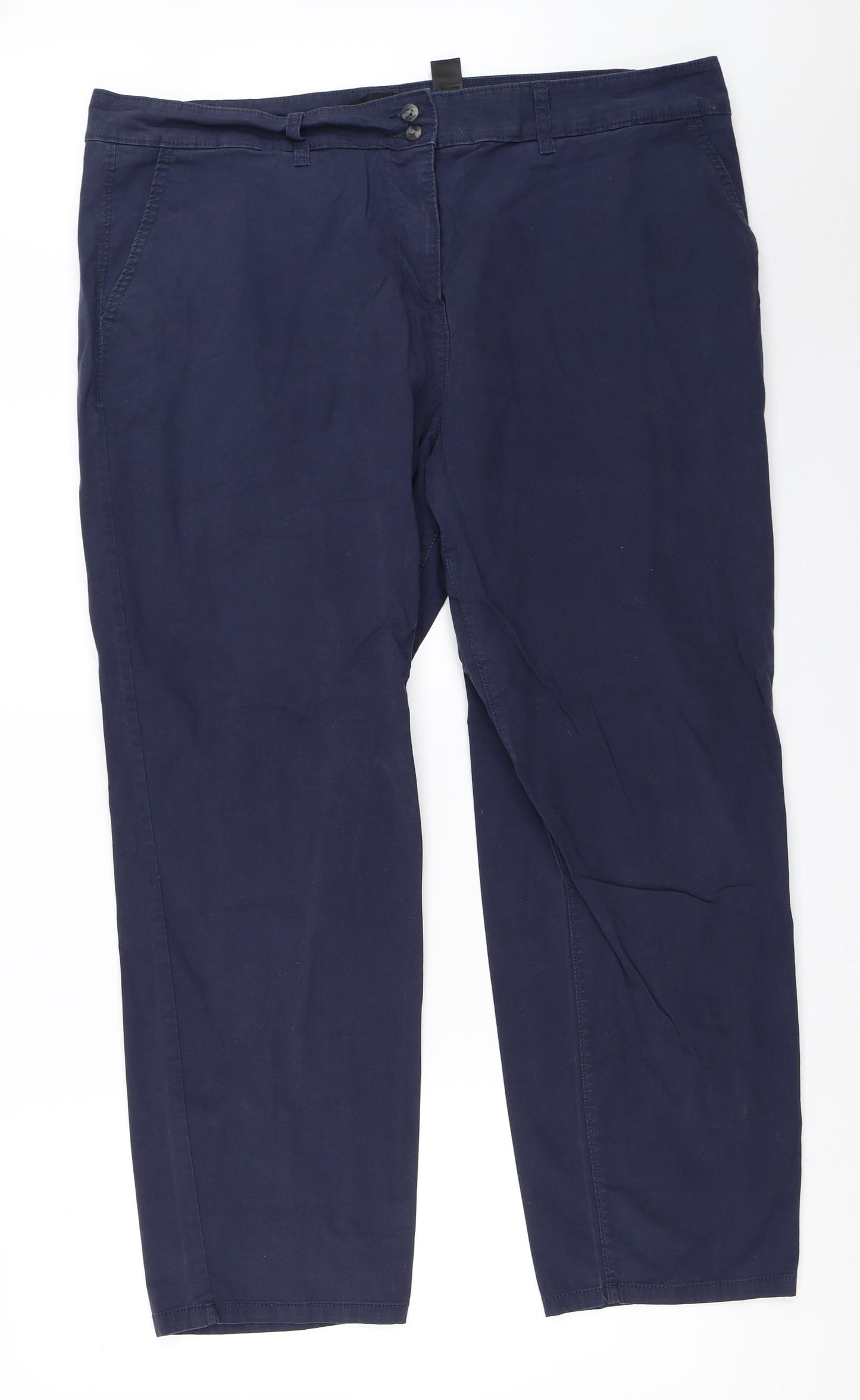 NEXT Womens Blue   Chino Trousers Size 20 L27 in