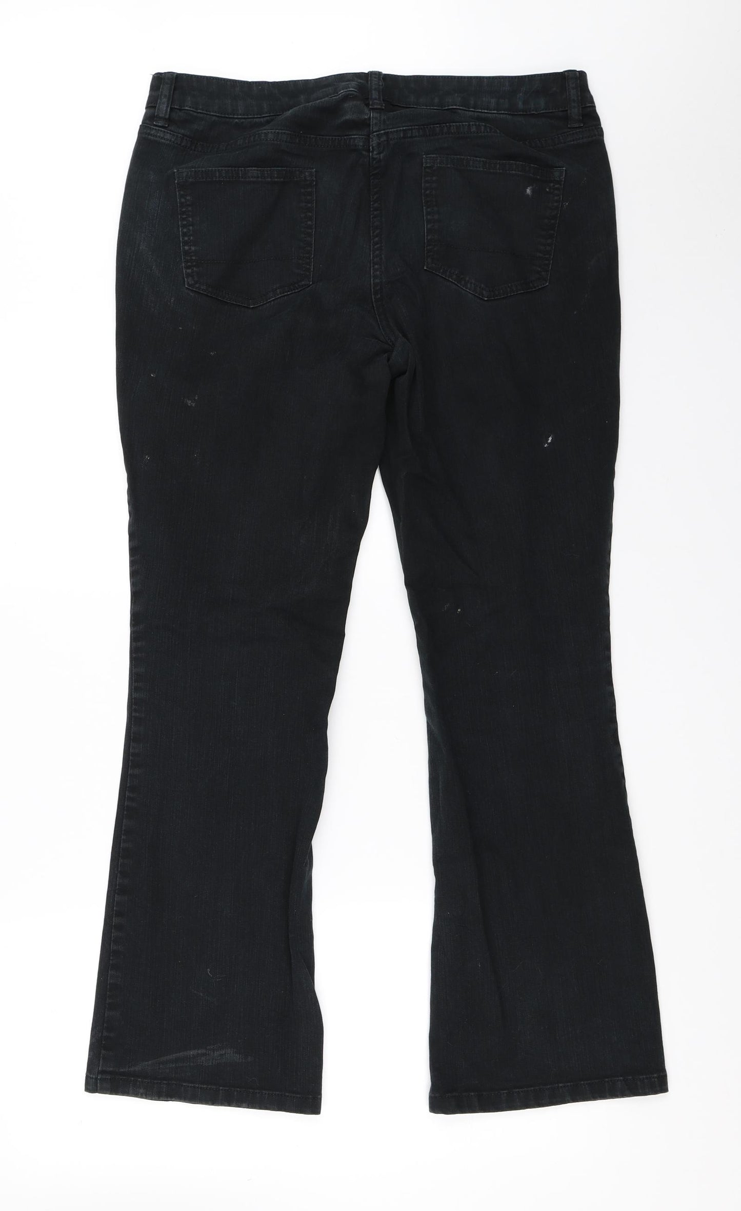 NEXT Womens Black  Denim Bootcut Jeans Size 14 L29 in