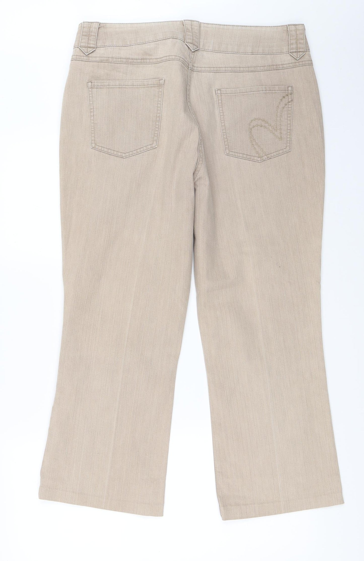 Per Una Womens Beige   Bootcut Jeans Size 16 L24 in