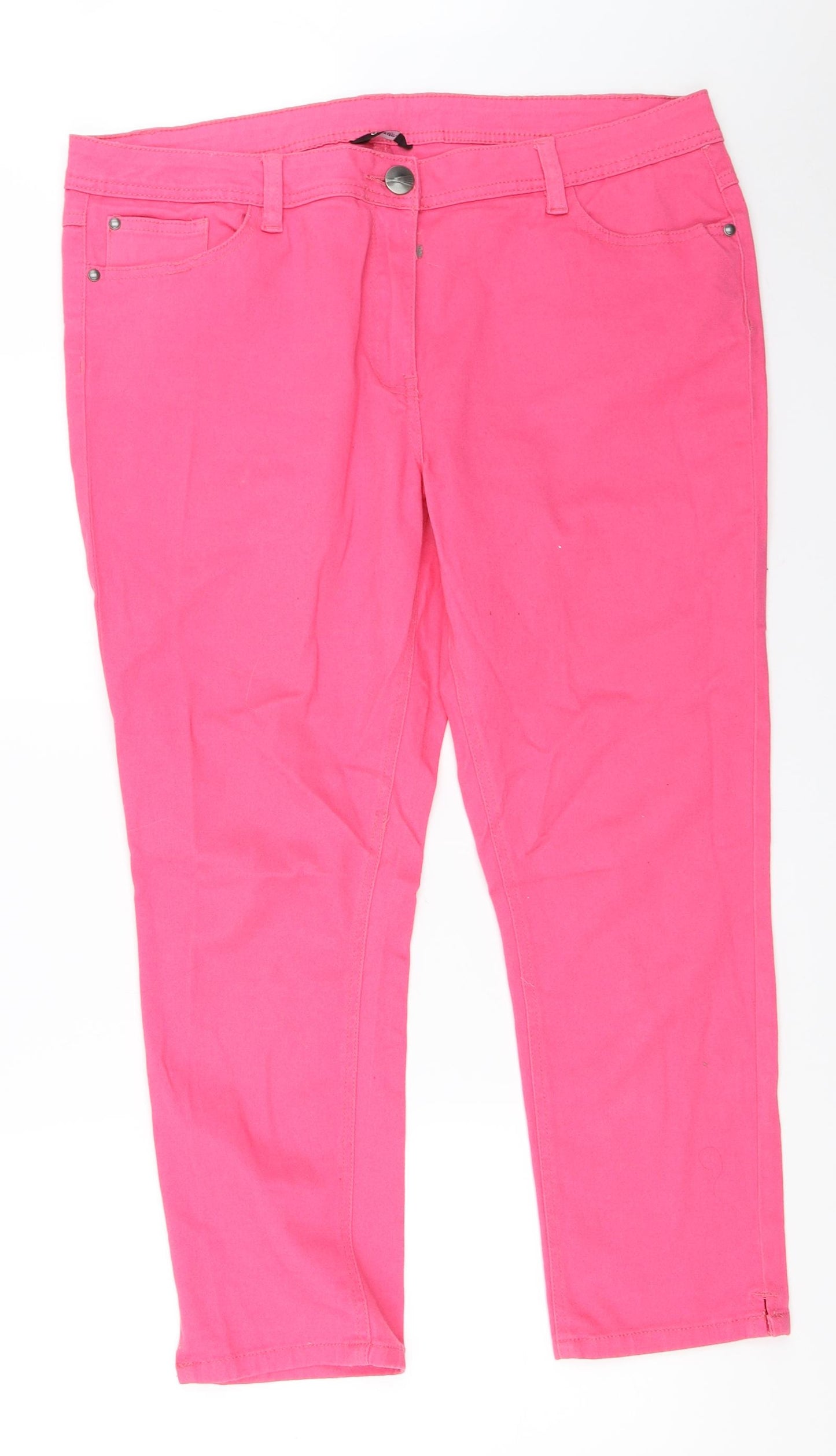 George Womens Pink   Cropped Jeans Size 18 L25 in