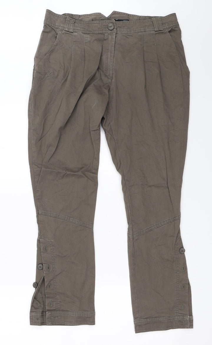 H&M Womens Green   Cargo Trousers Size 40 L27.5 in