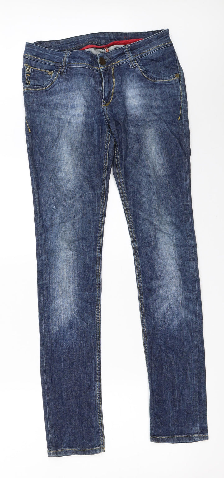Cross Womens Blue  Denim Straight Jeans Size 26 in L32 in