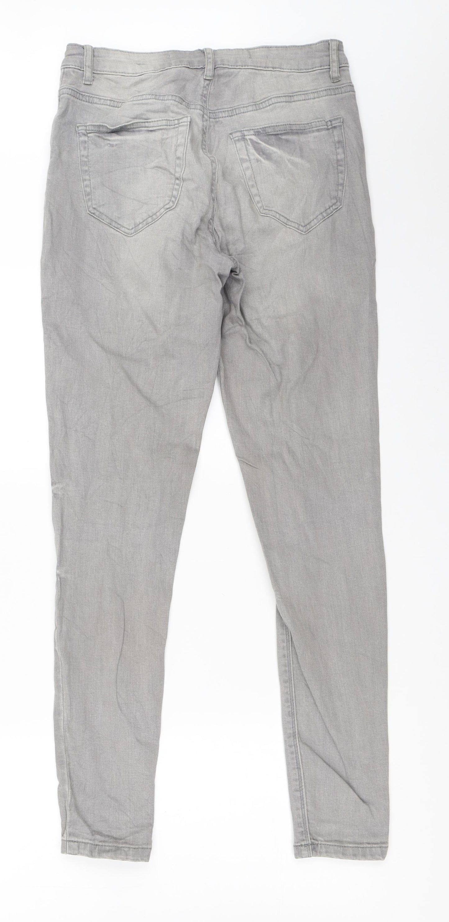 Primark Womens Grey  Denim Skinny Jeans Size 10 L29 in