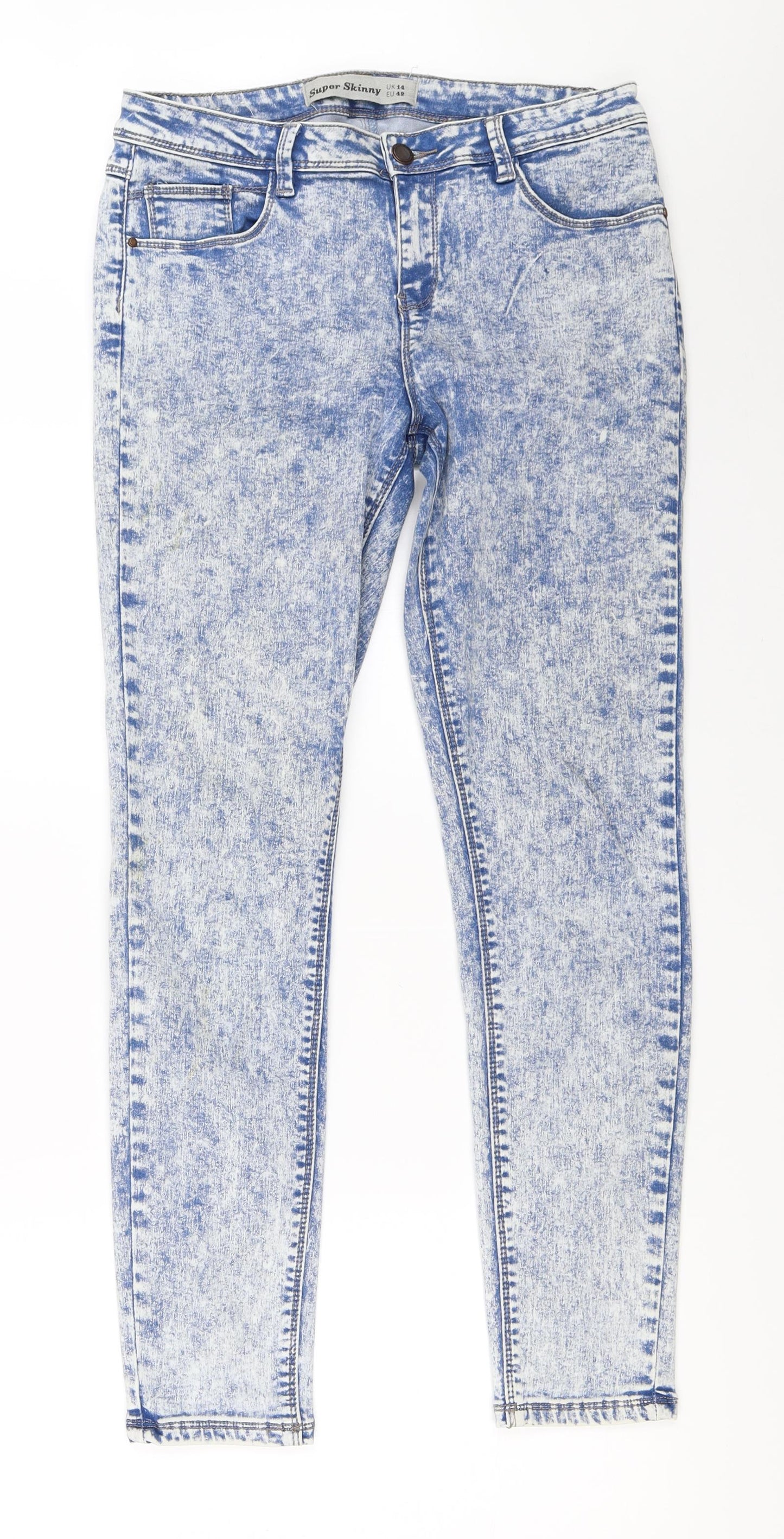 New Look Womens Blue   Skinny Jeans Size 14 L29 in