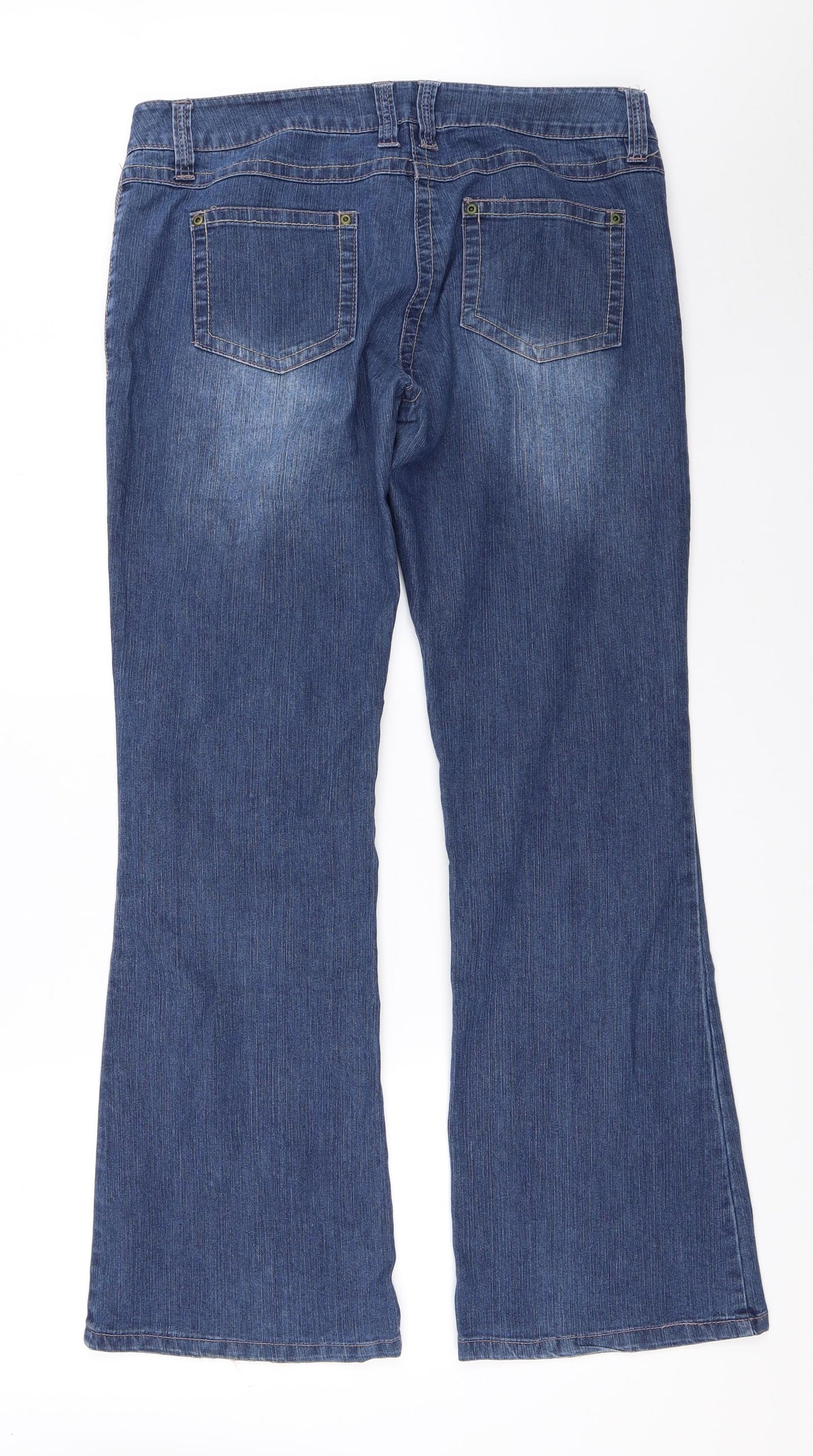 Dorothy Perkins Womens Blue  Denim Bootcut Jeans Size 14 L31 in