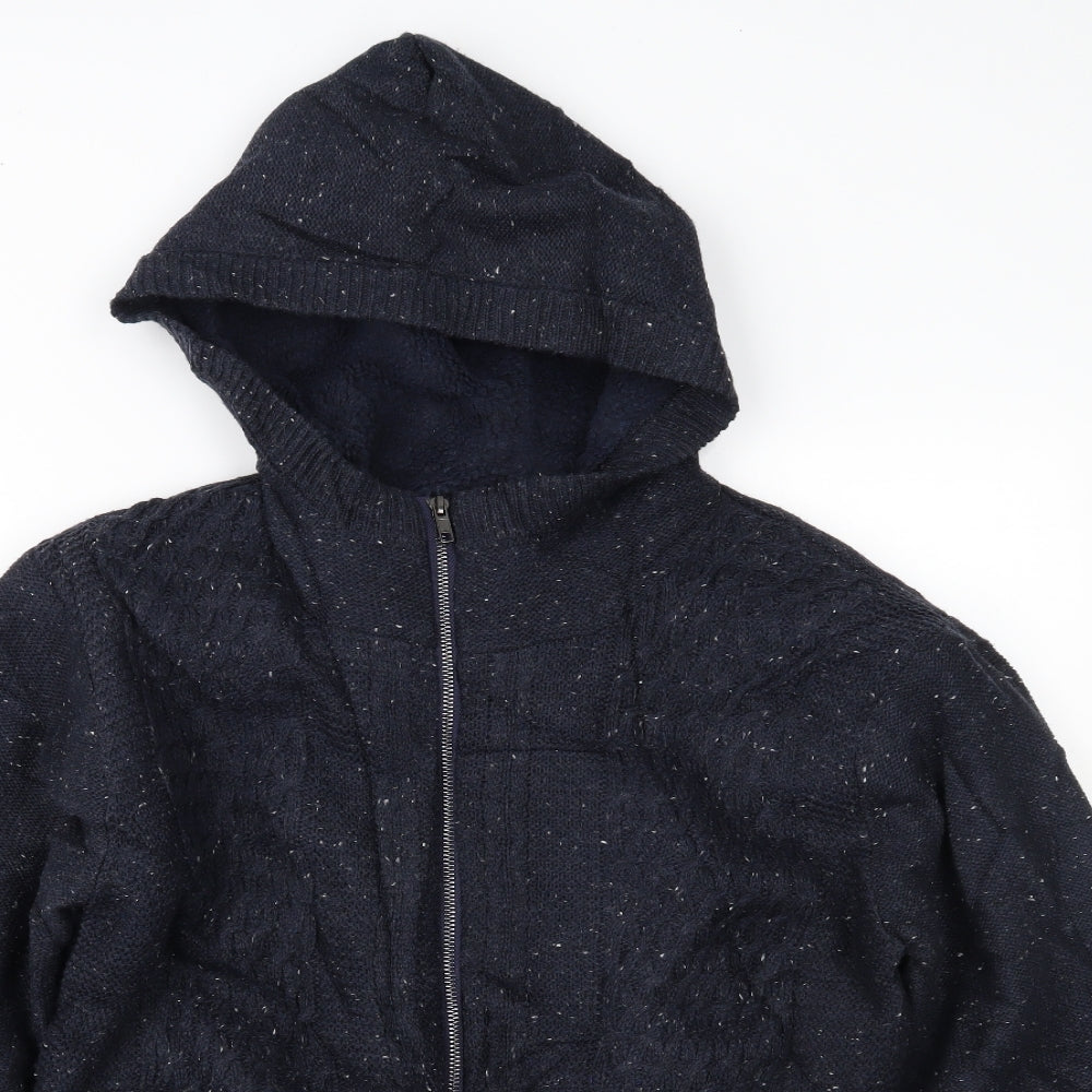 Matalan Mens Blue   Full Zip Hoodie Size M