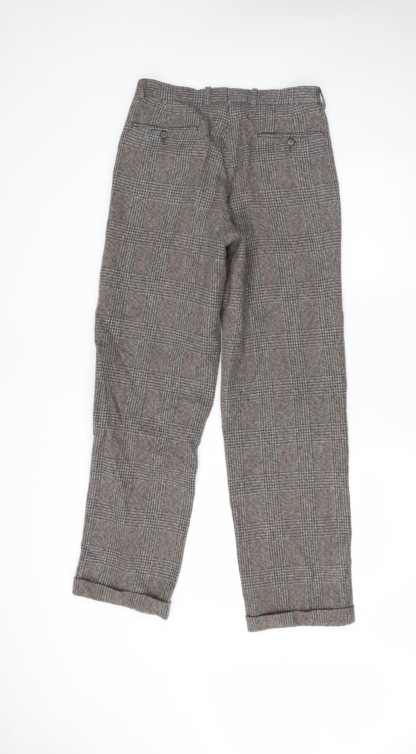Club Gold Mens Beige Check  Trousers  Size 30 L31 in