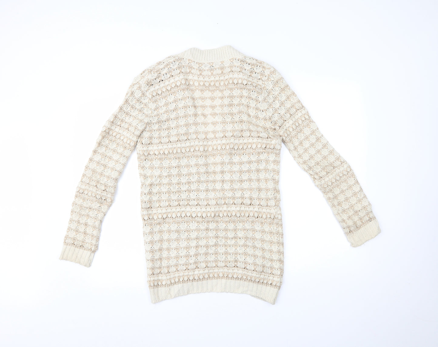 Warehouse Womens Beige   Cardigan Jumper Size 10