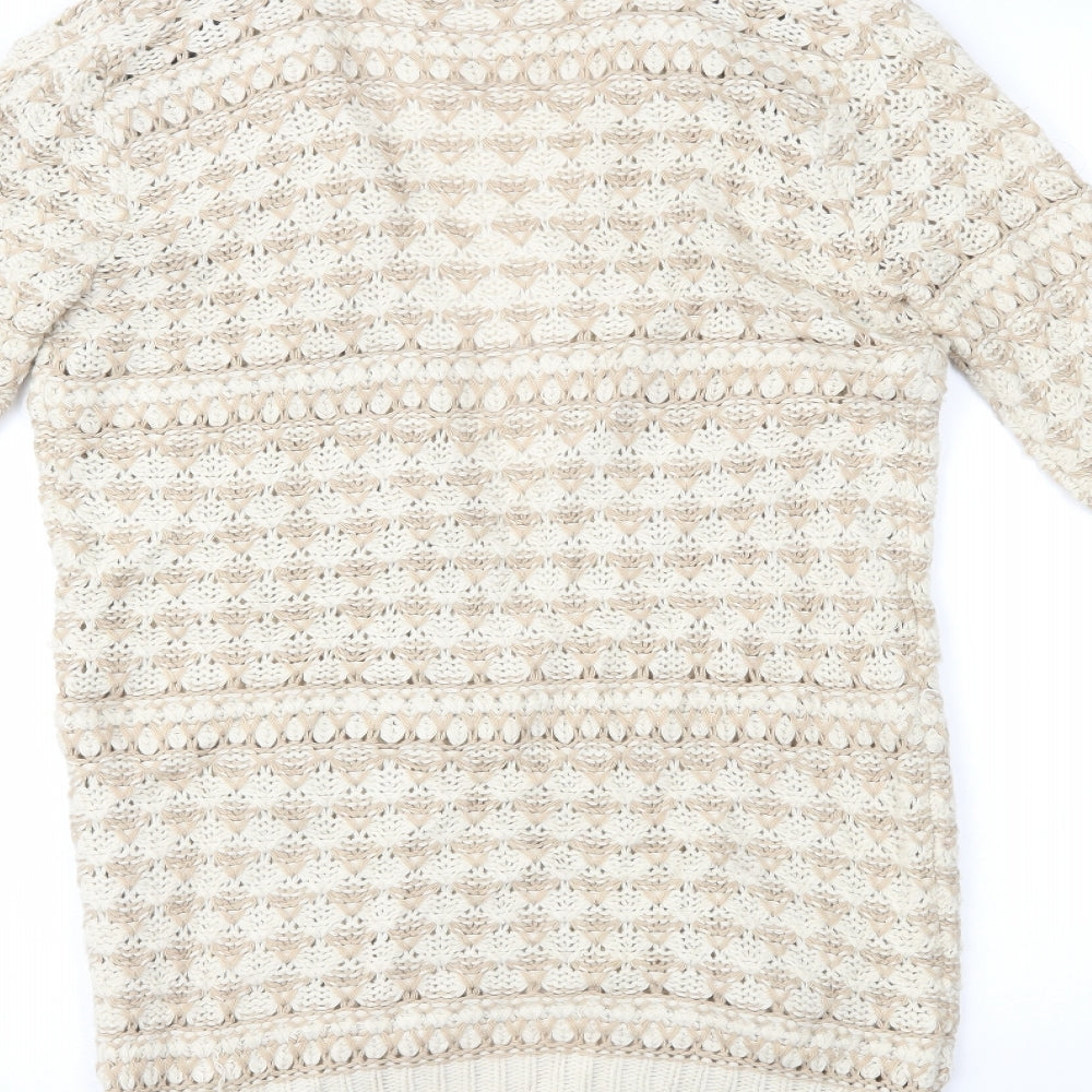 Warehouse Womens Beige   Cardigan Jumper Size 10