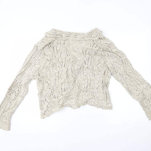 M&Co Womens Gold   Cardigan Jumper Size 2XL
