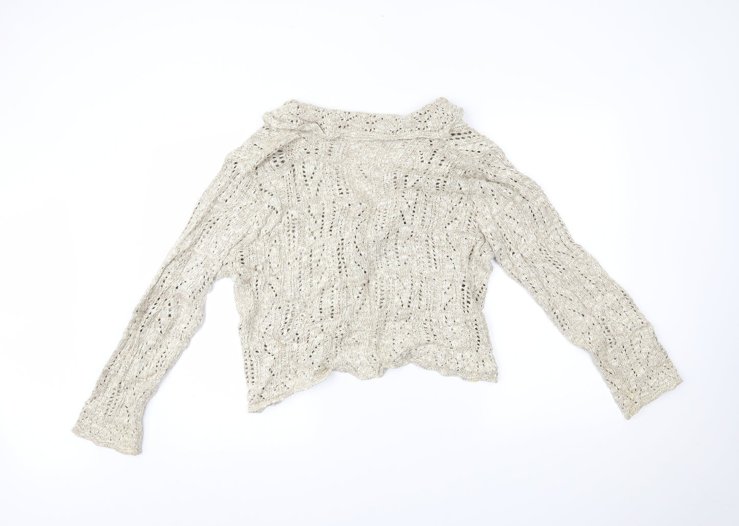 M&Co Womens Gold   Cardigan Jumper Size 2XL