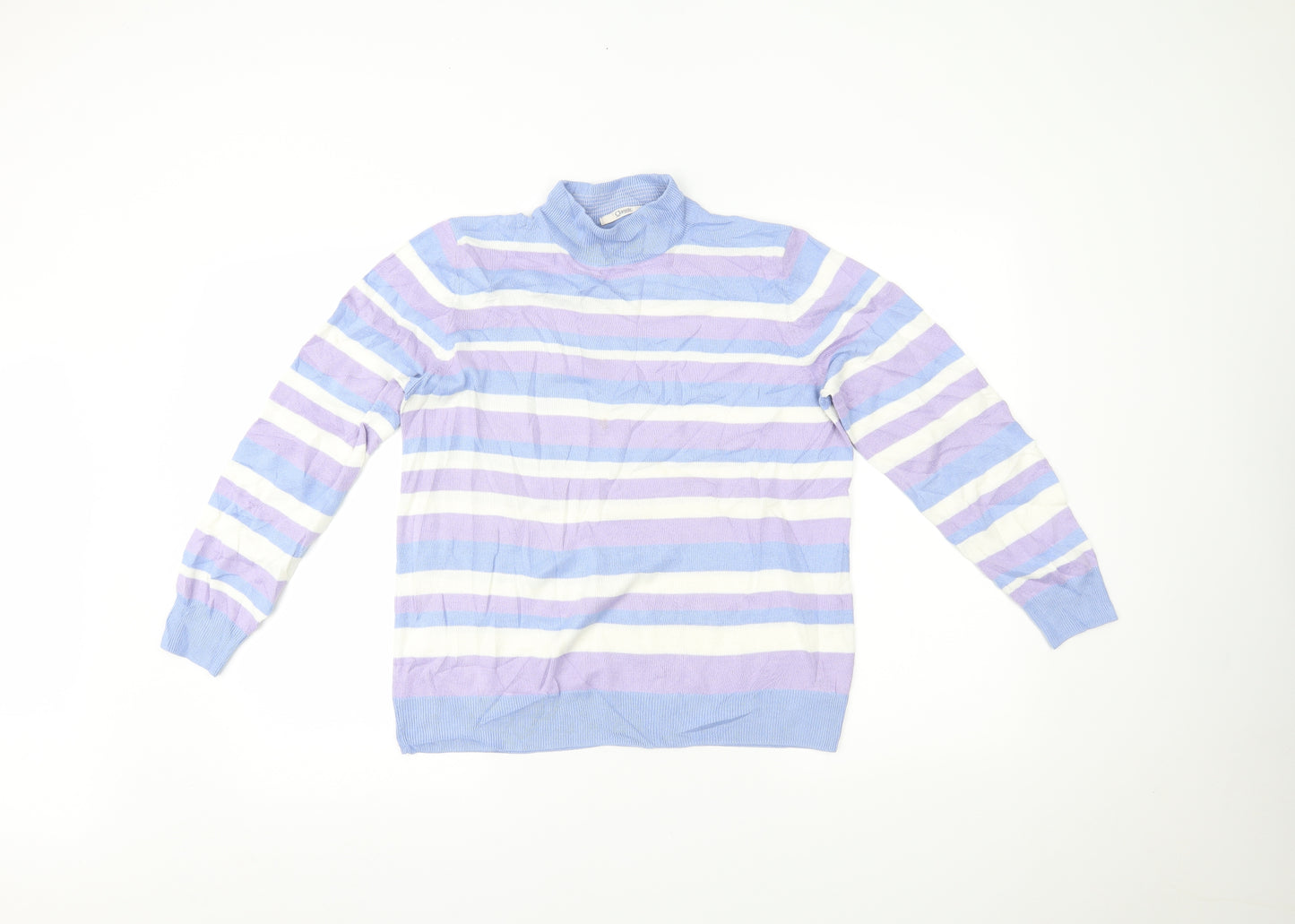 Marks and Spencer Womens Blue Striped  Basic Blouse Size 14