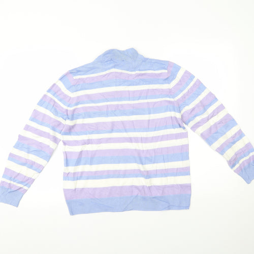 Marks and Spencer Womens Blue Striped  Basic Blouse Size 14