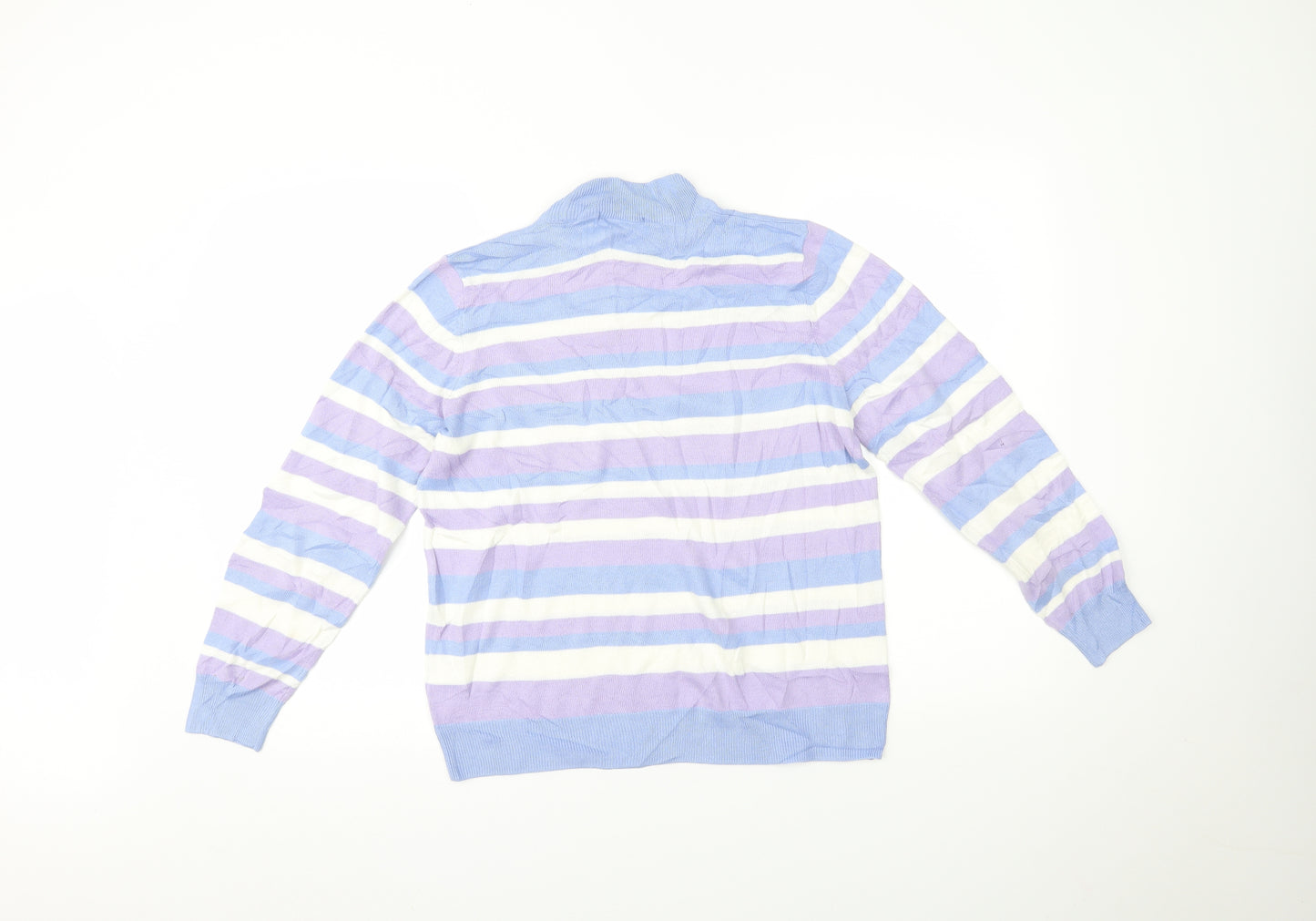 Marks and Spencer Womens Blue Striped  Basic Blouse Size 14