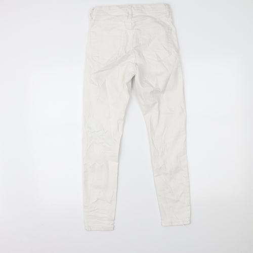 Topshop Womens White  Denim Skinny Jeans Size 26 L30 in