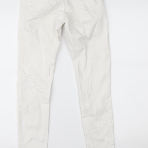 Topshop Womens White  Denim Skinny Jeans Size 26 L30 in
