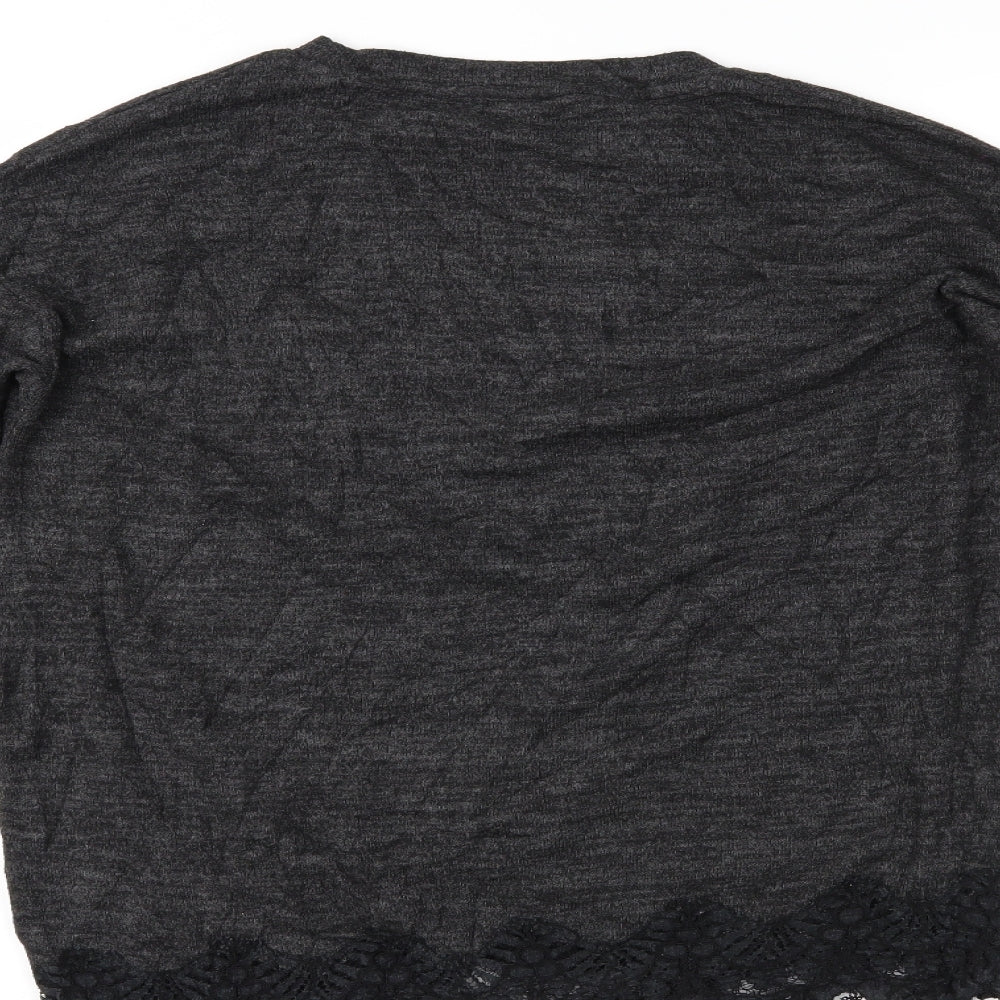 F&F Womens Grey   Basic Blouse Size 8