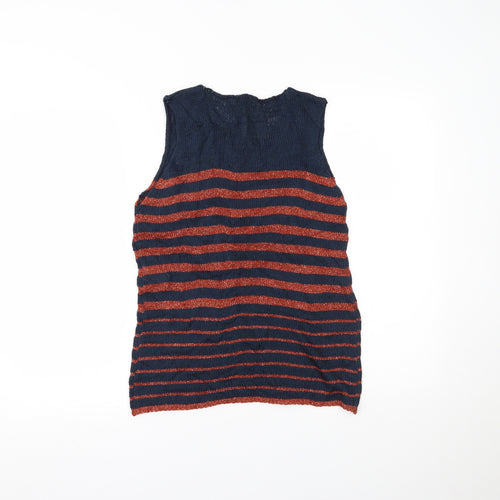 Nada del Riccio Womens Multicoloured Striped  Basic Tank Size M