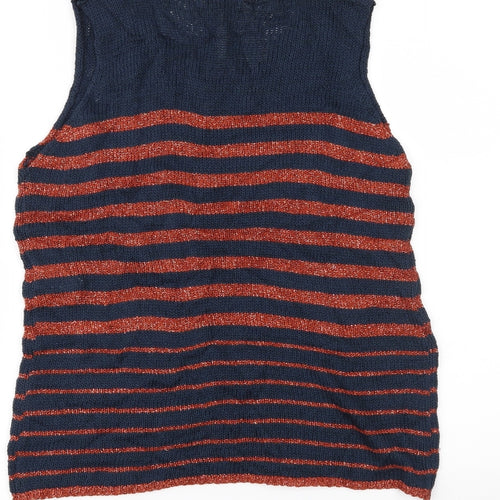 Nada del Riccio Womens Multicoloured Striped  Basic Tank Size M