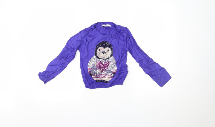 Marks and Spencer Girls Purple   Basic Blouse Size 5-6 Years