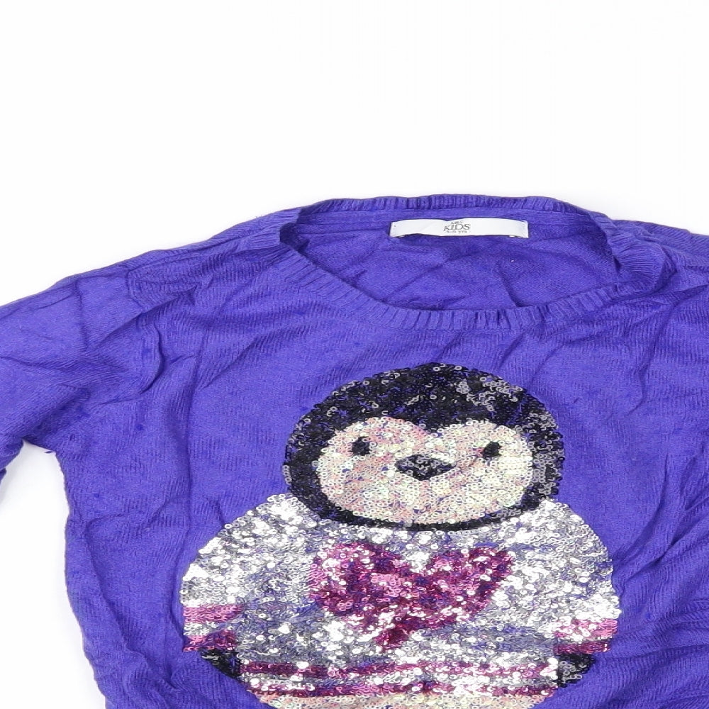 Marks and Spencer Girls Purple   Basic Blouse Size 5-6 Years