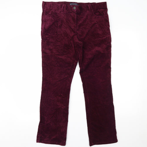 Marks and Spencer Womens Purple   Trousers  Size 14 L27 in