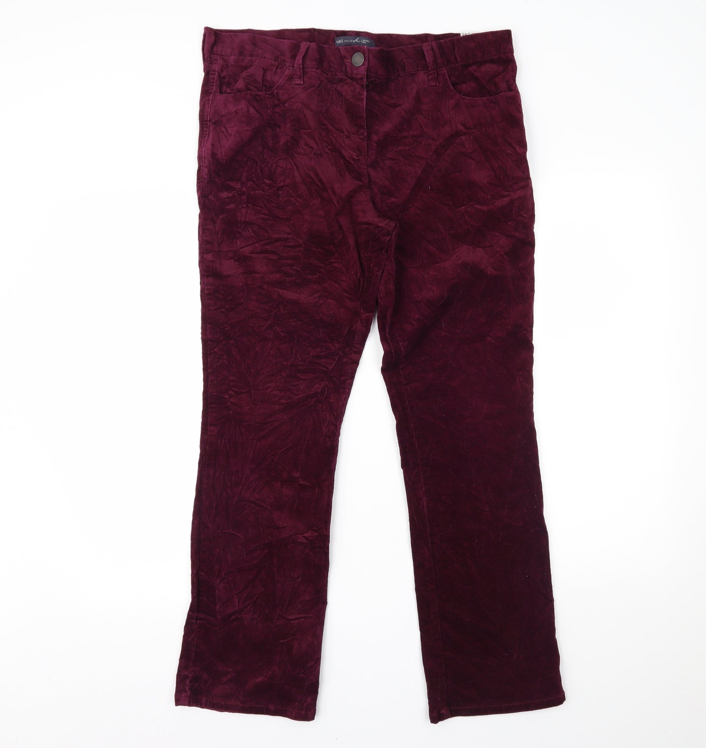 Marks and Spencer Womens Purple   Trousers  Size 14 L27 in