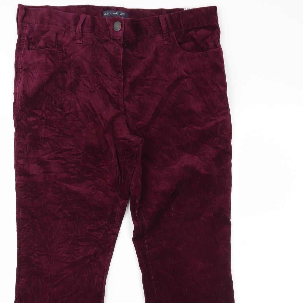 Marks and Spencer Womens Purple   Trousers  Size 14 L27 in