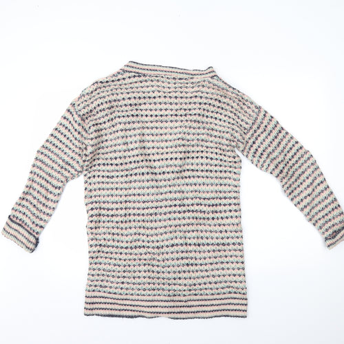 Internacionale Womens Multicoloured Striped  Cardigan Jumper Size L