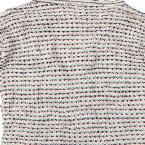 Internacionale Womens Multicoloured Striped  Cardigan Jumper Size L