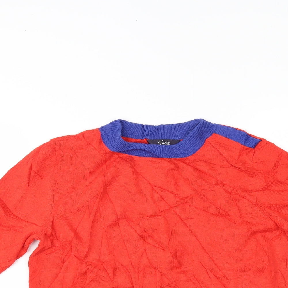 Marks and Spencer Womens Orange   Pullover Jumper Size 8