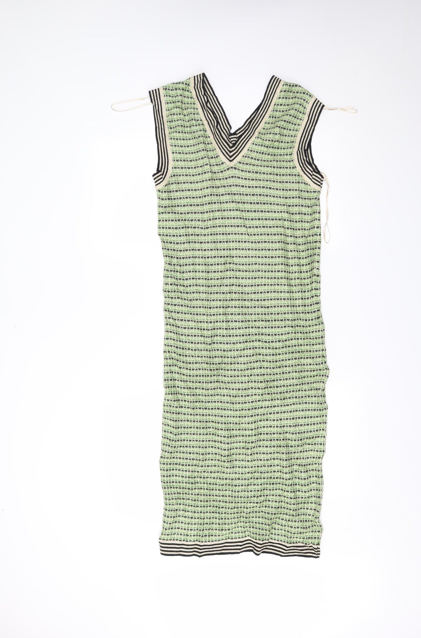 Marks and Spencer Womens Green Striped  Bodycon  Size 6