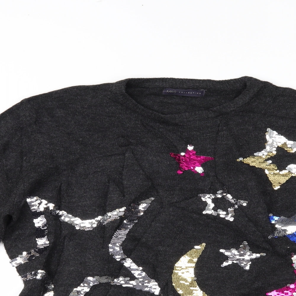 Marks and Spencer Womens Grey   Pullover Jumper Size L