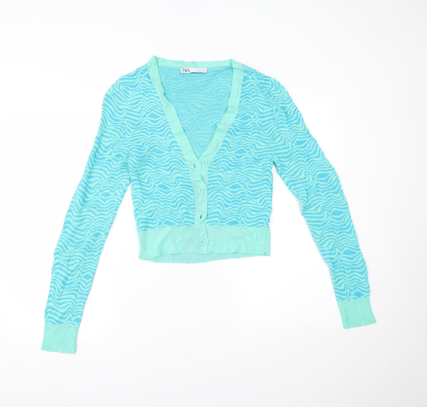 Zara Womens Blue   Cardigan Jumper Size S