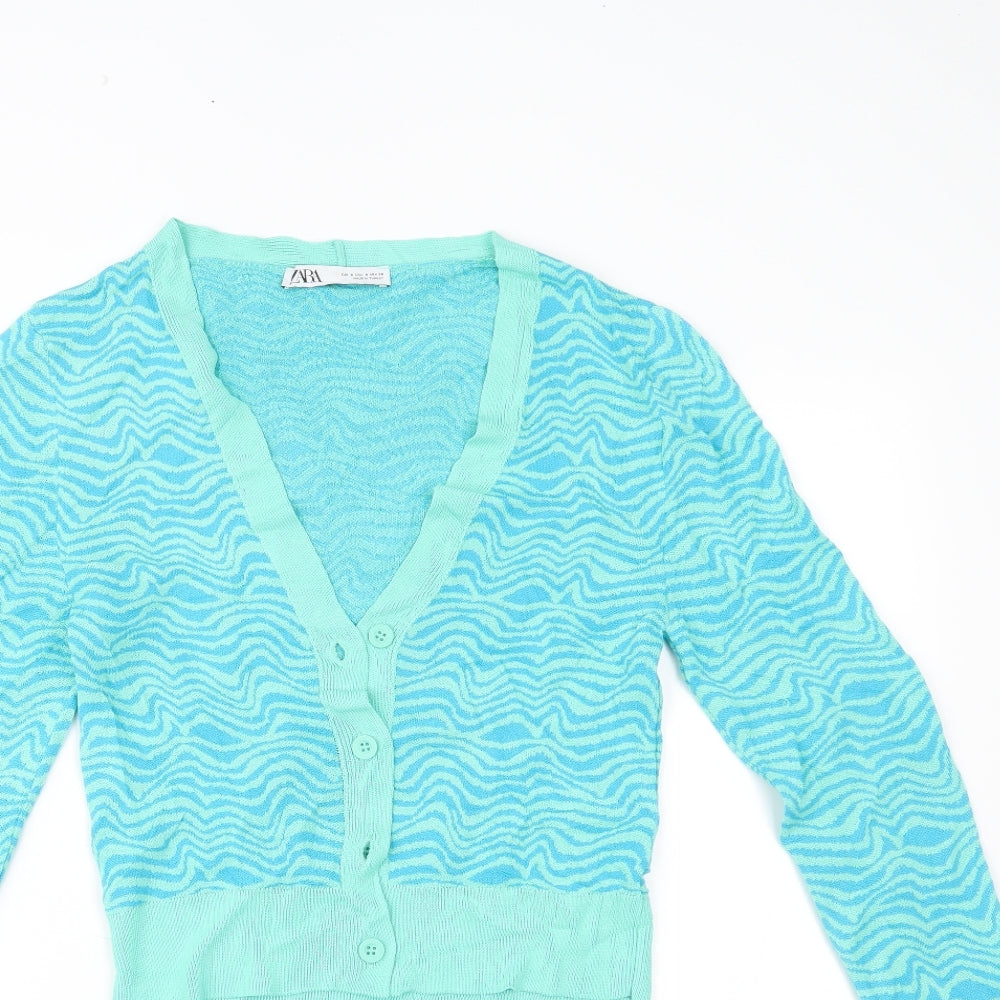 Zara Womens Blue   Cardigan Jumper Size S