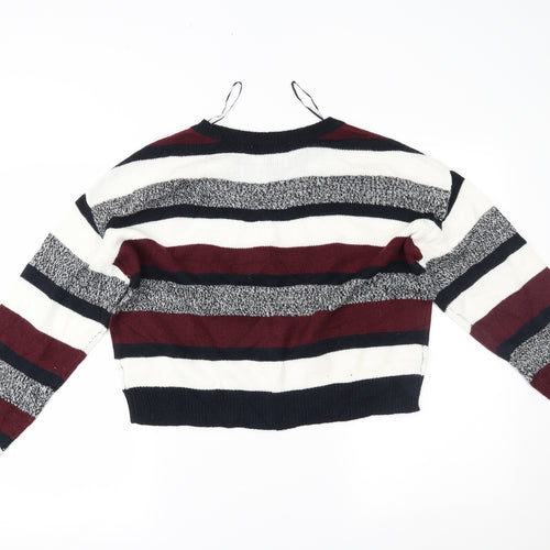 H&M Womens Multicoloured Striped  Pullover Jumper Size M