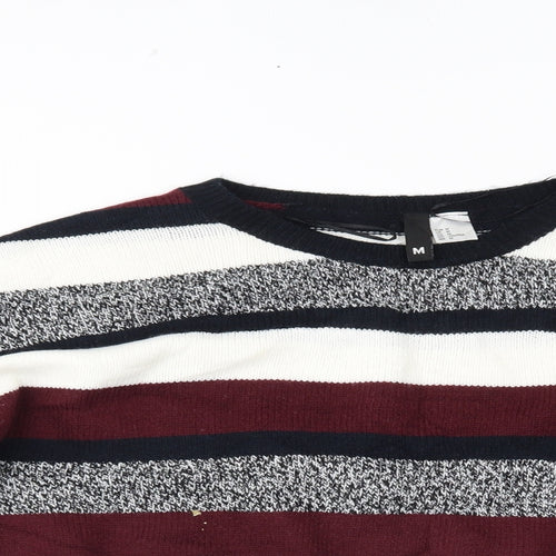 H&M Womens Multicoloured Striped  Pullover Jumper Size M