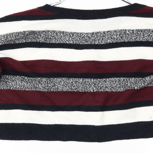 H&M Womens Multicoloured Striped  Pullover Jumper Size M