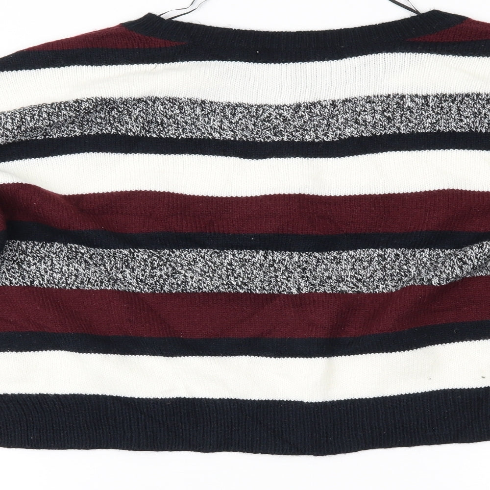 H&M Womens Multicoloured Striped  Pullover Jumper Size M